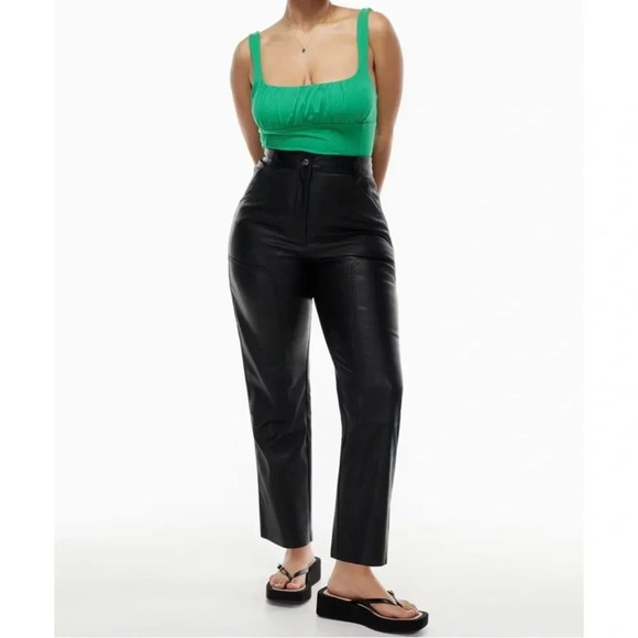 Aritzia Wilfred Free Vegan Leather Utility Pants - Picture 1 of 10